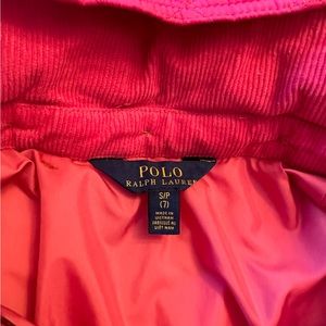 Hot pink little girls Ralph Lauren barn coat